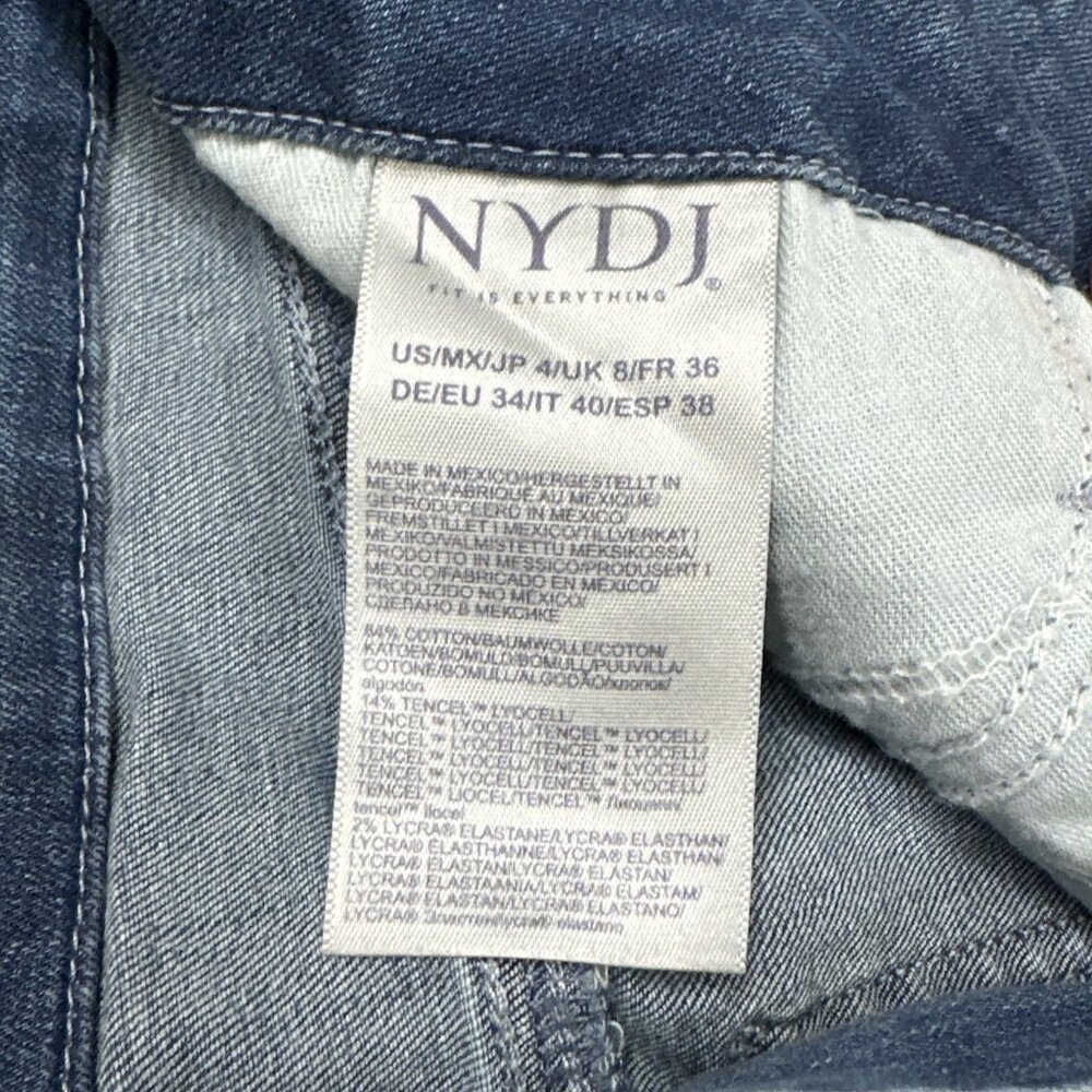 NYDJ Chloe Capri Jeans Hollywood Waistband Thistle Falls Size 4 Cropped Denim - Picture 8 of 11
